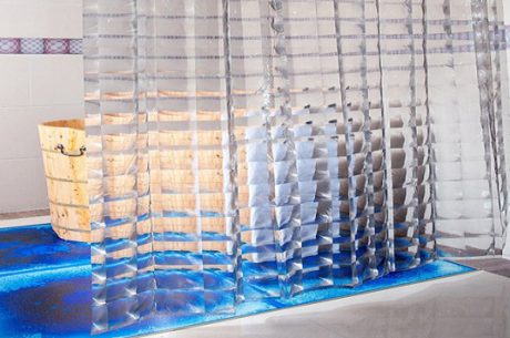 Sasko - Zasłony prysznicowe transparentne 3D